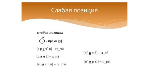 Анализ согласных звуков в слабой позиции