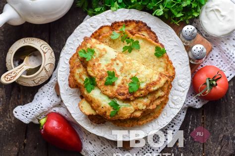 Блинчики с кабачком и перцем