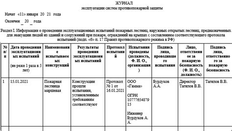 Важность ведения журнала эксплуатации систем противопожарной защиты