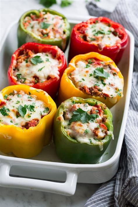 Вегетарианские stuffed pepper с рисом