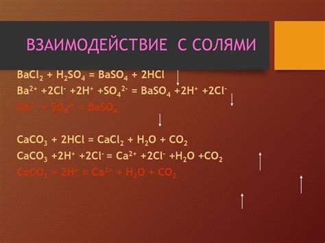 Взаимодействие соляной кислоты с оксидами