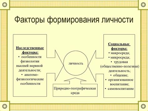 Внешние факторы, влияющие на направленность личности