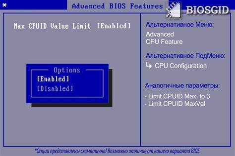 Возможности использования параметра limit cpuid maxval