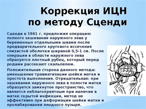 Возможные хирургические методы коррекции