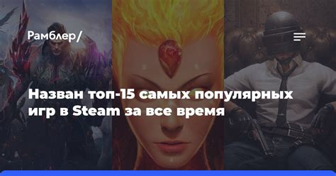 Выбор популярных игр в Steam