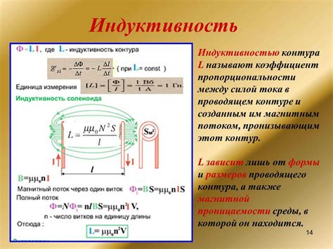 Главный фактор определения индуктивности проводника