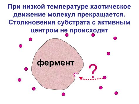 Движение молекул при низкой температуре