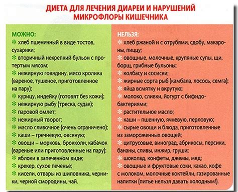 Диета при продолжающемся поносе