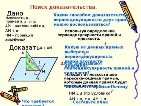 Доказательства перпендикулярности