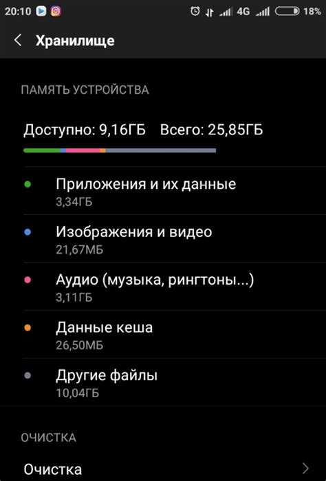 Значение в памяти Xiaomi