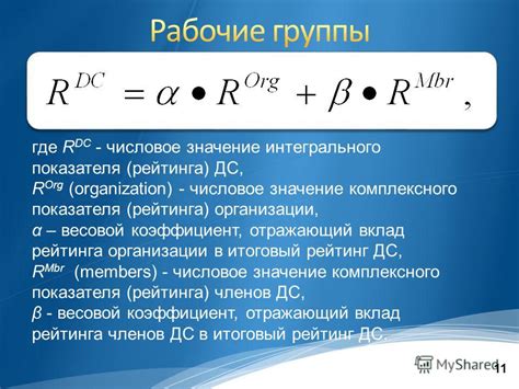 Значение комплексного показателя