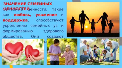 Значение семейных ценностей