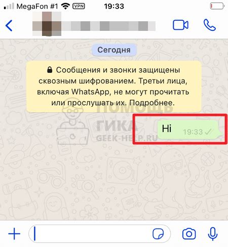 Значение серой галочки в WhatsApp