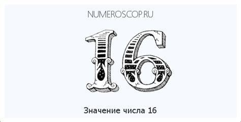 Значение числа 16