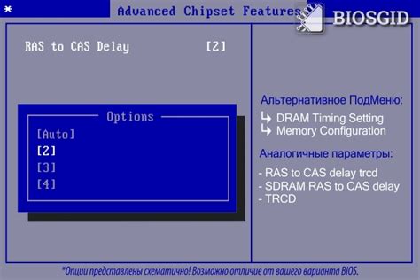 Значение Ras to cas delay trcd для устройств памяти