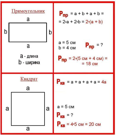 Известная площадь квадрата и периметр