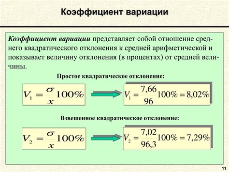 Интерпретация коэффициента вариации