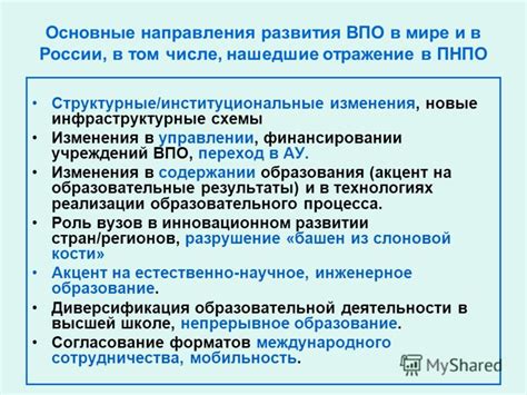 Инфраструктурные изменения для поддержки развития экономики