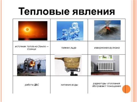 Использование источников тепла