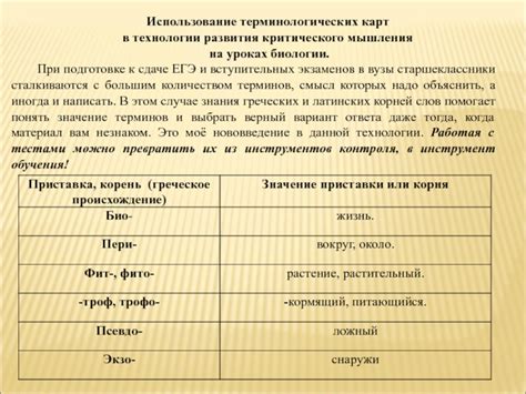 Использование терминологических терминов в диктанте