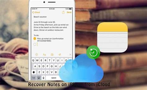 Использование iCloud для восстановления пароля заметок на iPhone