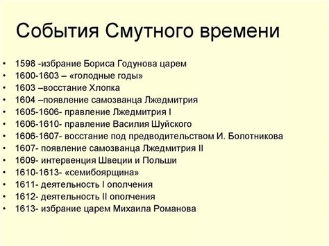 Исторические события 1604 года