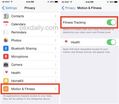 Как включить учет движения на iPhone