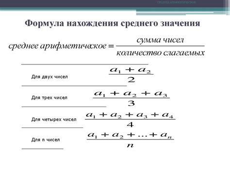 Как вычисляется среднее арифметическое?