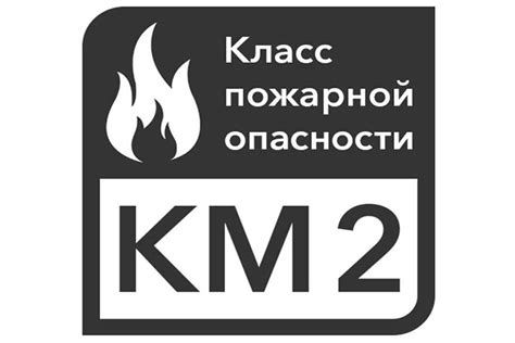 Как определяется класс пожарной опасности км2?