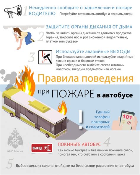 Как поступить при пожаре в автобусе?