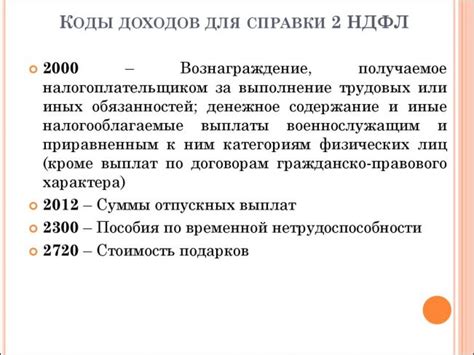 Код 2000 и его роль в 2 НДФЛ