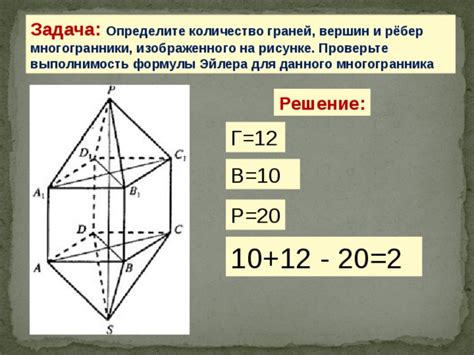 Количество граней, рёбер и вершин