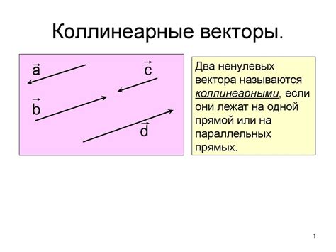 Коллинеарные векторы: определение и свойства