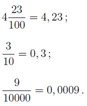 Конечная десятичная дробь: