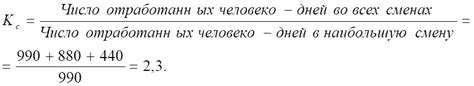 Методы измерения коэффициента сменности