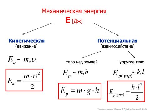 Механическая энергия: определение и единицы измерения