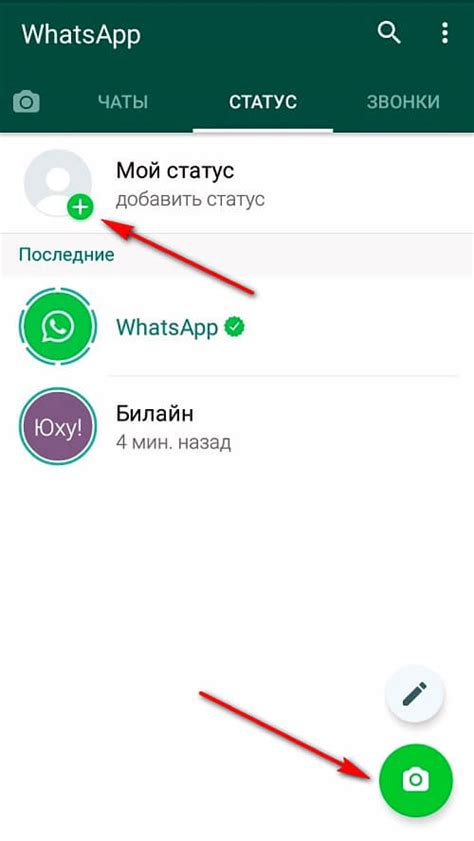 Неактивный статус в WhatsApp