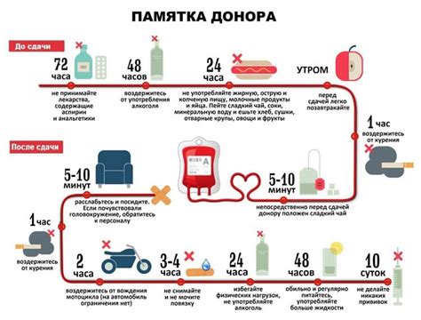 Необходимые меры для подготовки к сдаче донорской крови