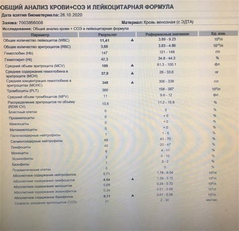 Общий анализ крови: отклонения от нормы