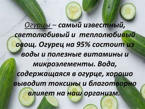 Огурцы и микроэлементы