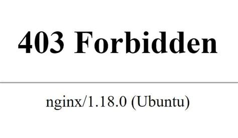 Означение ошибки 403 forbidden nginx