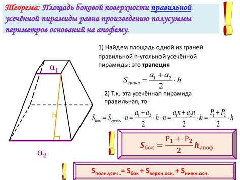 Определение и особенности усеченной пирамиды