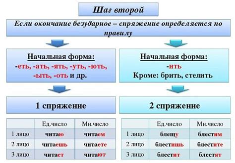 Определение и примеры глаголов 1 спряжения