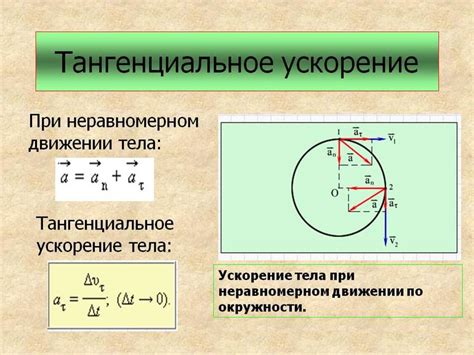 Определение тангенциального ускорения и его роль в физике