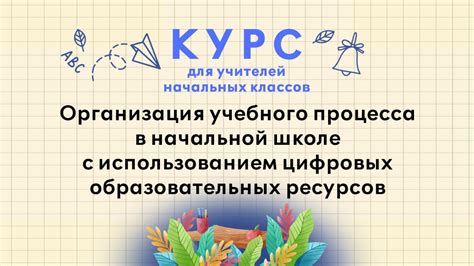 Организация учебного процесса в эффективной начальной школе