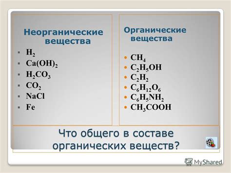 Органические вещества: определение и примеры