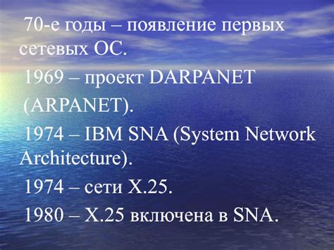 Основание ARPANET и появление первых работающих сетей