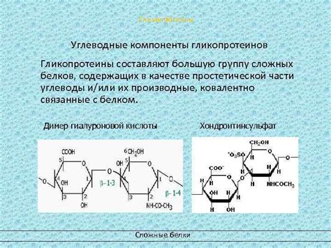 Основные компоненты гликопротеинов