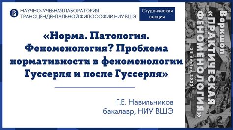 Основные концепции феноменологии Гуссерля