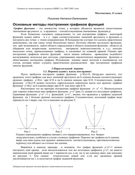 Основные принципы построения графиков